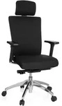 B&uuml;rostuhl / Chefsessel ASTRA LUX Stoff schwarz hjh OFFICE