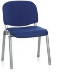 Konferenzstuhl / Besucherstuhl / Stuhl XT 600 blau/silber hjh OFFICE