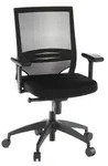 B&uuml;rostuhl / Chefsessel PORTO BASE Sitz Stoff/R&uuml;cken Netz schwarz hjh OFFICE