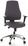 B&uuml;rostuhl / Drehstuhl PRO-TEC 200 Stoff anthrazit Alu poliert hjh OFFICE