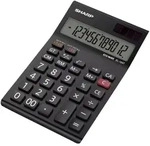 Sharp Tischrechner SH-EL124TWH, schwarz/wei&szlig; 12-stelliges Display, 4-Tasten