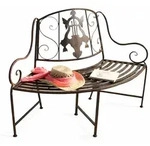 DanDiBo Gartenbank Metall Halbrund 130838 Gartenbank Sitzbank Baumbank 2 Sitzer...