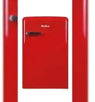 Amica KS 15610 R, Retro K&uuml;hlschrank mit Gefrierfach, 88 cm, chili red