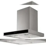 PKM Kaminabzugshaube 8060G Z - 60cm, Touch-Control, Edelstahl, Glasfront schwarz