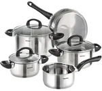 K&auml;rcher Karcher Topfset Mia aus Edelstahl, Induktion, T&ouml;pfe mit Glasdeckel / Pfanne