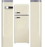 Amica KGC 15635 B,K&uuml;hl-/Gefrierkombination im Retro Design, 144 cm H&ouml;he,coffee