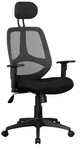 FineBuy B&uuml;rostuhl 127 x 61 x 57 cm Schwarz