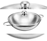 Kopf Wok Josie (Edelstahl, &Oslash; 32 cm, inkl. Glasdeckel, Induktion) silber