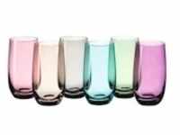 LEONARDO Trinkglas SORA 6 Stück sortiert 390 ml farbig