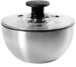OXO Steel Salatschleuder Edelstahl mit Deckel K&uuml;chenhelfer 6 Liter Salattrockner