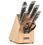Klarstein Katana 8 Messerset 8-teilig Schere Wetzstahl Messerblock Kautschukholz