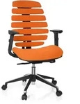B&uuml;rostuhl / Drehstuhl ERGO LINE II Stoff orange hjh OFFICE