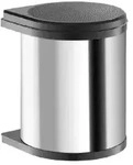 Hailo Abfallsammler 3515031 MO Swing bs Mono 15 Liter Edelstahl poliert Schwarz