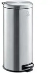 SVITA T30 M&uuml;lleimer 30Liter Edelstahl Treteimer Abfalleimer M&uuml;lltonne Silber