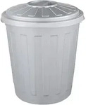 KEEEPER 7L M&uuml;lleimer mit verschlie&szlig;barem Deckel, Silver Mats Collection