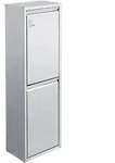 SVITA V2X15 30Liter M&uuml;lleimer Edelstahl Abfalleimer vertikal M&uuml;lltrennung Silber