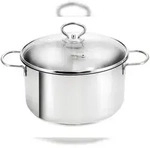 Kopf Fleischtopf Merkur &Oslash; 24 cm, H&ouml;he 11 cm, 4 Liter, Edelstahl , Induktion