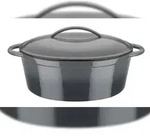 GSW Gusseisen Ovaler Br&auml;ter Grey Shadow 33 x 25 x 13cm, induktionsgeeignet,