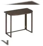 Merxx Klappentisch, 90 x 50 cm, Stahl/Kunststoffgeflecht, braun
