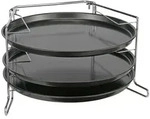 Haushalt International Pizzabackset 3 Pizzableche Pizzabackbleche antihaft mit
