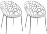 CLP 2er Set Gartenst&uuml;hle Hope Kunststoff HBT: 80x59x60 cm hellgrau