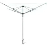 Relaxdays W&auml;schespinne 49 m, HxBxT:184x242x242 cm, rei&szlig;feste Leine, stabiler Stand