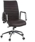 B&uuml;rostuhl / Chefsessel ASPERA 10 Nappaleder braun hjh OFFICE