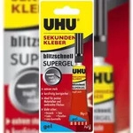 UHU Sekundenkleber blitzschnell SUPERGEL, 10 g in Tube