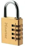 Master Lock Vorh&auml;ngeschloss 604EURD 4 x 1,8 x 8,1 cm Zahlenkombination Aluminium