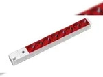 Bachmann 19"-Steckdosenleiste ALU, 8-fach, f&uuml;r USV, 2,0m, ohne Schalter