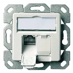 TELEG&Auml;RTNER Dose AMJ45 UP/50 2x RJ-45 Cat.6 (Class E), alpinweiss