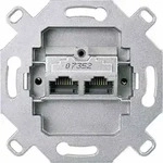 Merten Anschlussdose, Cat6, Unterputz, 2xRJ45 8(8), Kanaleinbau,