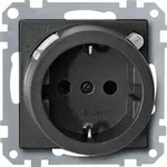 Merten System M Fi-Steckdose, 1f, anthrazit, matt, Unterputz, mit erh&ouml;htem