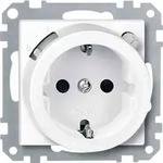 Merten System M Fi-Steckdose, 1f, aktivwei&szlig;, gl&auml;nzend, Unterputz, mit erh&ouml;htem