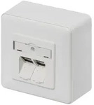 METZ CONNECT E-DAT C6 2 Port AP reinwei&szlig; RAL9010