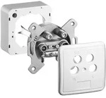 Goobay 67089 Komplettset: Antennen-Stich-/Enddose - inkl. Abdeckung und Rahmen, 2 dB