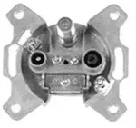 Televes SD33ST-DC Steckdose TV (koaxial) Silber