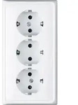 Jung KK-SCHUKO-Steckdose 3-fach CD 523 WW CD523WW