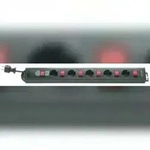 REV 5 sockets w. individual s., 3,7m Schwarz 250 V