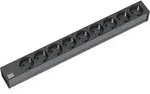 Bachmann 19"-Steckdosenleiste ALU 1HE, 9-fach 35&deg;, schwarz, 2,0m, ohne Schalter