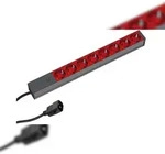 Bachmann 19"-Steckdosenleiste ALU, 8-fach, f&uuml;r USV, 2,0m, ohne Schalter