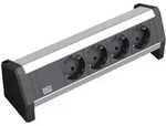Bachmann DESK 1 Tischsteckdose 4-fach, Aluminium eloxiert