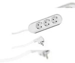 Bachmann Steckdosenleiste SMART 3-fach, wei&szlig; 3,0m, ohne Schalter