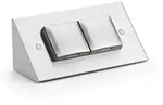 Mira WA1, Aufbausteckdosenelement, Edelstahl