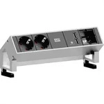 BACHMANN DESK2 2x Schutzkontakt 1x USB-Charger 1x ABD GST18, wei&szlig;