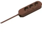 BACHMANN SMART Steckdosenleiste 3x CEE7/3 braun, 3x Schutzkontakt