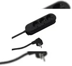 Bachmann Steckdosenleiste SMART 3-fach, schwarz 3,0m, ohne Schalter