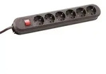 BACHMANN SMART Steckdosenleiste 6x CEE7/3, braun, mit Schalter