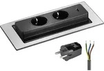 EVOLine BackFlip Cuisine 2x Steckdose mit USB-Charger