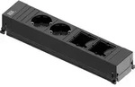Bachmann Power Frame Steckdoseneinheit 4-fach, 2x Steckdose 2x Custom Modul